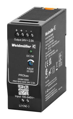 2838410000 WEIDMULLER PRO BAS 60W 24V 2.5A GÜÇ KAYNAĞI SWITCH-MODE - 1