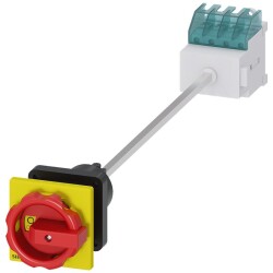 3LD2044-1TL53 SİEMENS 3LD 16A 4P ACİL DURDURMA ANAHTARI (KAPI KİLİTLİ DÖNER KOLLUKLU)