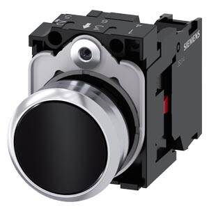 3SU1150-0AB10-1CA0 SIEMENS SIRIUS ACT 22MM SİYAH BUTON 1NO 4011209958401 - 1