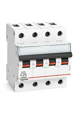 433960 LEGRAND XD10 4X25A C TİPİ 10KA OTOMATİK SİGORTA - 1