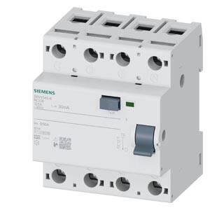 5SV3345-6 SIEMENS 4X125A 400V 30mA A TİPİ 70MM TRİFAZE 3FAZ-NÖTR BAĞLANTILI KAÇAK AKIM KORUMA RÖLESİ - 1