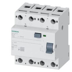 5SV3348-6 SIEMENS KAÇAK AKIM RÖLESİ RCCB TİP A 4P 30mA 40A - 1