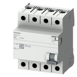 5SV5342-6 SIEMENS 4X25A 400V 30mA A TİPİ FI 70MM TRİFAZE 3FAZ-NÖTR BAĞLANTILI KAÇAK AKIM KORUMA RÖLESİ