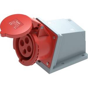 BY50-146 BYES CEE NORM 4/32A (3P+E) 380V 50/60 HZ 6H 4/32A 90° EĞİK DUVAR PRİZ - 1