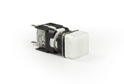 D050KXB EMAS D SERİSİ PLASTİK LED'Lİ 12-30V AC/DC KARE BEYAZ 16 MM SİNYAL - 2