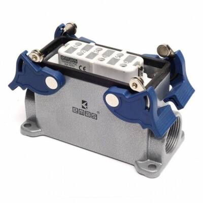 EBM06FD12 EMAS METAL 6 KONTAK DUVAR TİPİ FİŞ 16A YANDAN GİRİŞLİ 2 MANDALLI ÇOK KONTAKLI - 1