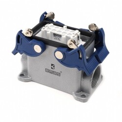 EBM10PD24 EMAS METAL 10 KONTAK DUVAR TİPİ PRİZ 16A ÇİFT YAN GİRİŞLİ 4 MANDALLI ÇOK KONTAKLI