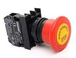 B200EE EMAS ACİL STOP MANTAR 40MM-EMERGENCY ETİKETLİ - 1