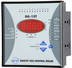 M0343 ENTES RG-12T 144X144 220VAC REAKTİF GÜÇ KONTROL RÖLESİ 8699421406090 - 1