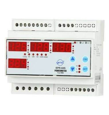 EPR-04-DIN ENTES GÜÇ VE ENERJİ ÖLÇER (COSØ,WA VAR,W,VAR,VA,KWHA,KWHR,DEMANTLI,DİJİTAL GİRİŞ,ENERJİ PALS,İKİNCİ ENERJİ SAYACI) M0061 - 1
