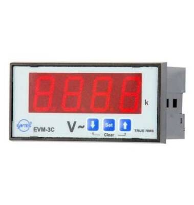 EVM-3C-48 ENTES 48X96 VOLTMETRE KONTAK ÇIKIŞLI, MAX.MİN.PANO TİPİ M0023 - 1