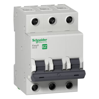 EZ9F34325 SCHNEIDER ELECTRIC EASY9 MCB 3P 25A C TİPİ 4,5KA 400V ANAHTARLI OTOMATİK SİGORTA - 1