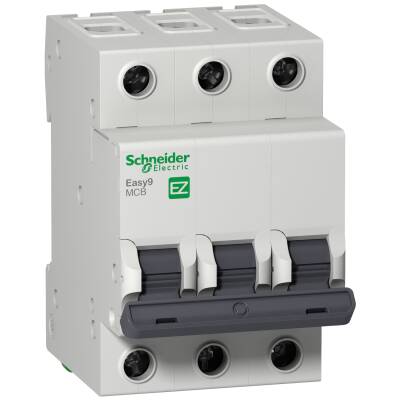 EZ9F34350 SCHNEIDER ELECTRIC EASY9 MCB 3P 50A 4.5KA C TİPİ 400V ANAHTARLI OTOMATİK SİGORTA - 1