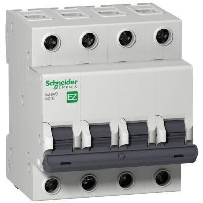 EZ9F34432 SCHNEIDER ELECTRIC EASY9 4P 32A 4.5KA C TİPİ 400V ANAHTARLI OTOMATİK SİGORTA - 1