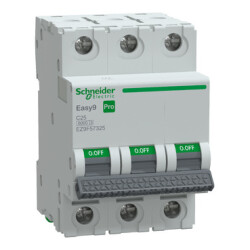 EZ9F57325 SCHNEIDER ELECTRIC EASY9 PRO 3P 25A C TİPİ 6KA OTOMATİK SİGORTA