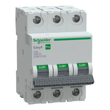 EZ9F57325 SCHNEIDER ELECTRIC EASY9 PRO 3P 25A C TİPİ 6KA OTOMATİK SİGORTA - 1