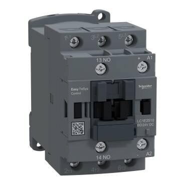 LC1E2510BD SCHNEIDER ELECTRIC KONTROL LC1E3P(3NA)AC-3<=440V25A24V DC BOBİN1 NA YARDIMCI KONTAK EASY TESYS KONTAKTÖR 3606487144441 - 1