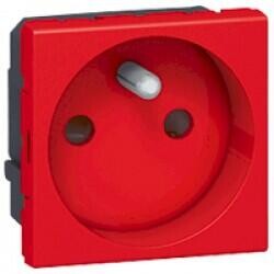 77118 LEGRAND 2P+T 2 MODÜL ÇOCUK KORUMALI KIRMIZI TOPRAKLI PRİZ 3245060771188
