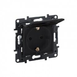 768318 LEGRAND RAVENTİ FÜME KAPAKLI TOPRAKLI PRİZ 3414971108349