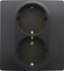 768616 LEGRAND RAVENTİ SİYAH İKİLİ TOPRAKLI PRİZ 3414971113299