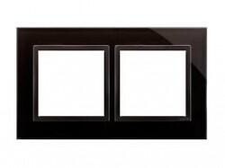 768672 LEGRAND RAVENTİ SİYAH İKİLİ YATAY ÇERÇEVE 3414971114258