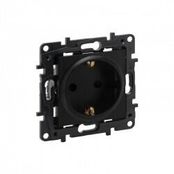 768614 LEGRAND RAVENTİ SİYAH TOPRAKLI PRİZ 3414971113237