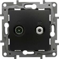 768627 LEGRAND RAVENTİ SİYAH TV-SAT PRİZ GEÇİŞLİ 14DB 3414971113534