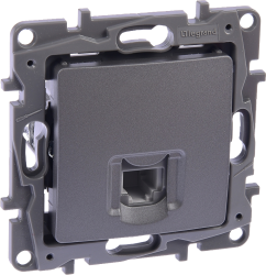 768829 LEGRAND RAVENTİ TİTANYUM 1 ÇIKIŞLI RJ11 TELEFON PRİZİ 3414971116894