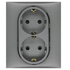 768816 LEGRAND RAVENTİ TİTANYUM İKİLİ TOPRAKLI PRİZ 3414971116597