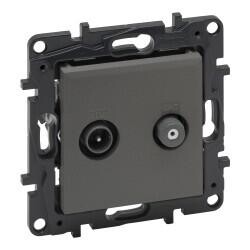 768828 LEGRAND RAVENTİ TİTANYUM TV-SAT PRİZ SONLU 3414971116863