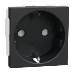 NU303754 SCHNEIDER ELECTRIC UNİCA ANTRASİT TOPRAKLI ÇOCUK KORUMALI PRİZ VİDALI BAĞLANTI 2 MODÜL 3606489453916