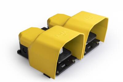 PDKA22BG10 EMAS PDK SERİSİ METAL KORUMALI (1NO+1NC)+2*(1NO+1NC) TAŞIMA KOL DELİKLİ ÇİFTLİ SARI PLASTİK PEDAL - 1