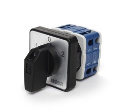 PSA020KD234S EMAS 20A KUTUP DEĞİŞTİRİCİ 2 KUTUP (1-0-2) 60° 48*48 PAKO ŞALTER