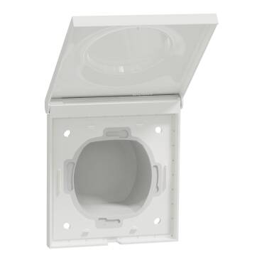 S520772 SCHNEIDER ETKS ODACE STYL IP44 KAPAKLI ÇERÇEVE BEYAZ - 1