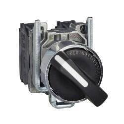XB4BD53 SCHNEIDER ELECTRIC 1-0-2 YAYLI SİYAH MANDAL BUTON 3389110887112 - 1