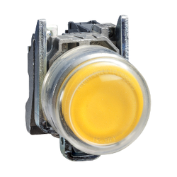 XB4BP51 SCHNEIDER ELECTRIC 22 MM 1NA PLASTİK KILIFLI YAYLI SARI BUTON 3389110118889 - 1