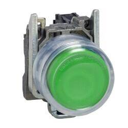 XB4BP31 SCHNEIDER ELECTRIC 22 MM 1NA PLASTİK KILIFLI YAYLI YEŞİL BUTON 3389110887006 - 1