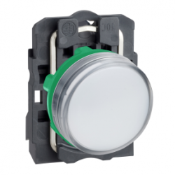 XB5AVM1 SCHNEIDER ELECTRIC 230...240V ENTEGRE LED'Lİ BEYAZ EKSİKSİZ PİLOT IŞIĞI ÇAP 22 DÜZ LENS 3389110903843 - 1