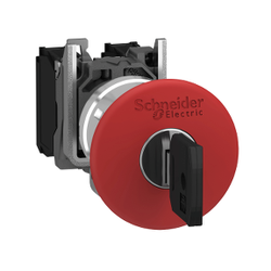 XB4BS9445 SCHNEIDER ELECTRIC 40 MM 1NA/1NK MANTAR KAFALI ANAHTARLI KALICI ÇEVİR-ÇEK ACİL DURDURMA BUTONU 3389110887068 - 1