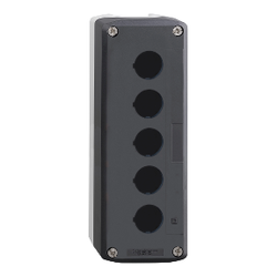 XALD05 SCHNEIDER ELECTRIC 5 DELİKLİ BUTON KUTUSU AÇIK GRİ TABAN KOYU GRİ KAPAK 3389110114843 - 1
