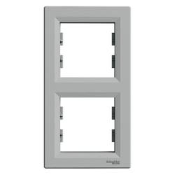 EPH5810261 SCHNEIDER ELECTRIC ASFORA ALÜMİNYUM İKİLİ DİKEY ÇERÇEVE 3606480729003 - 1
