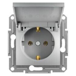 EPH3100161 SCHNEIDER ELECTRIC ASFORA ALÜMİNYUM KAPAKLI YAN TOPRAKLAMALI TEKLİ PRİZ (ÇERÇEVESİZ) 3606480728686