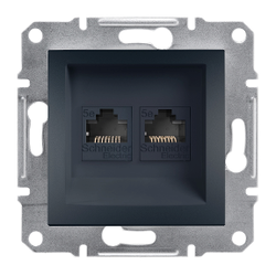 EPH4400171 SCHNEIDER ELECTRIC ASFORA ANTRASİT İKİLİ RJ45 CAT5E UTP DATA PRİZİ 3606480729768