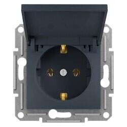 EPH3100171 SCHNEIDER ELECTRIC ASFORA ANTRASİT KAPAKLI YAN TOPRAKLAMALI TEKLİ PRİZ (ÇERÇEVESİZ) 3606480729553