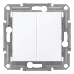 EPH1170121 SCHNEIDER ELECTRIC ASFORA BEYAZ İKİLİ LIGHT BUTON (ÇERÇEVESİZ) - 1