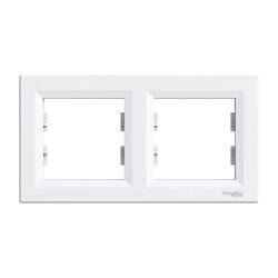 EPH5800221 SCHNEIDER ELECTRIC ASFORA BEYAZ İKİLİ YATAY ÇERÇEVE 3606480527180 - 1