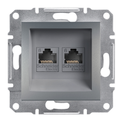 EPH4800162 SCHNEIDER ELECTRIC ASFORA ÇELİK İKİLİ RJ45 CAT6 UTP DATA PRİZİ 3606480730658