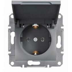 EPH3100162 SCHNEIDER ELECTRIC ASFORA ÇELİK KAPAKLI YAN TOPRAKLAMALI TEKLİ PRİZ(ÇERÇEVESİZ) 3606480730429