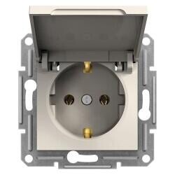 EPH3170123 SCHNEIDER ELECTRIC ASFORA KREM KAPAKLI YAN TOPRAKLAMALI TEKLİ PRİZ 3606480987137