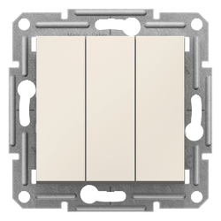 EPH2170123 SCHNEIDER ELECTRIC ASFORA KREM ÜÇLÜ ANAHTAR (ÇERÇEVESİZ) 3606481277114 - 1